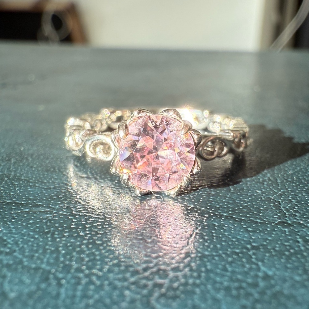 Fragrant Jewels Pink Gem Silver Ring